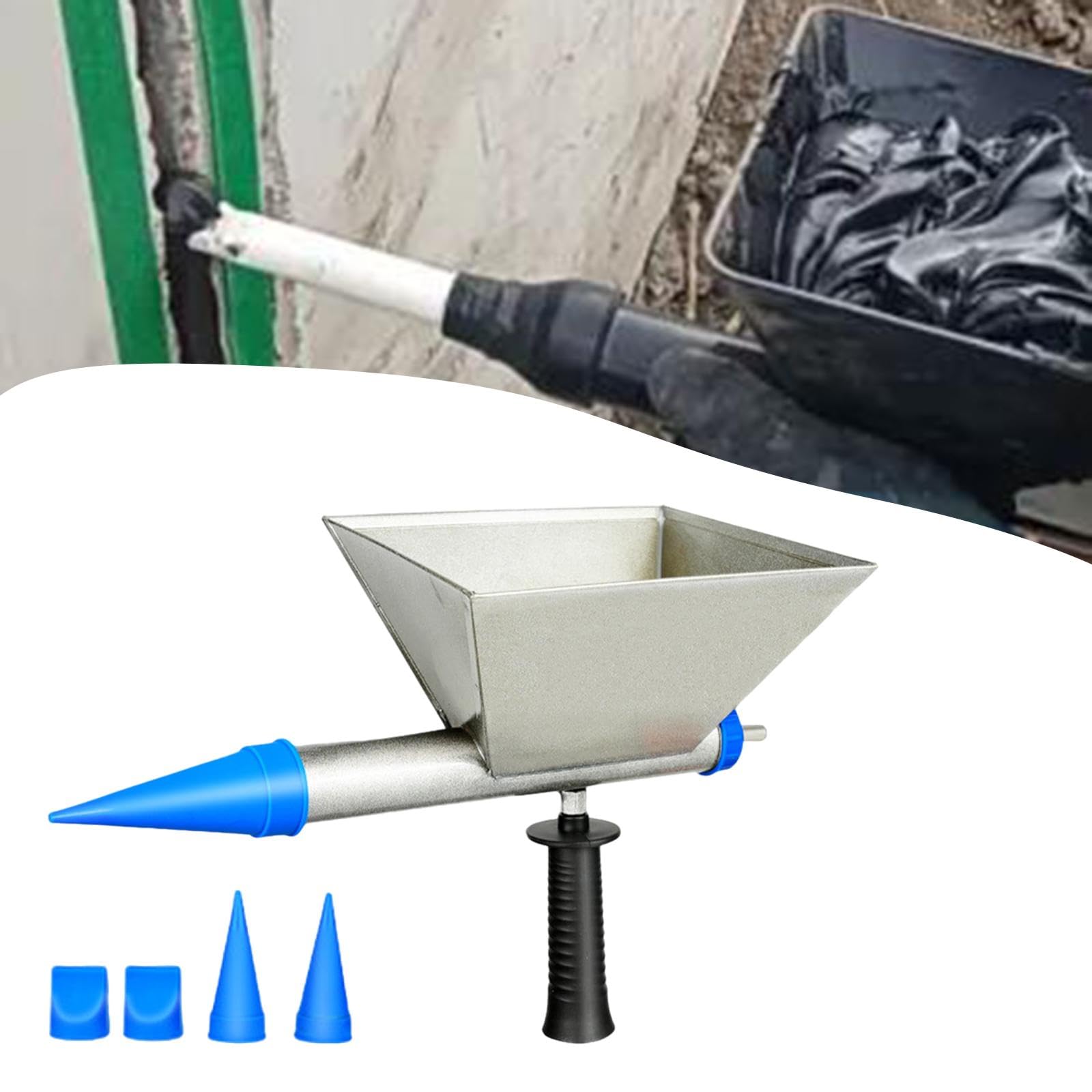 Generic Máquina de Cemento Mortero Eléctrica con 3 Boquillas Rellenadora de Lechada Multifuncional Material Resistente Aplicable a Mampostería Reparación de F, Azul Metalizado