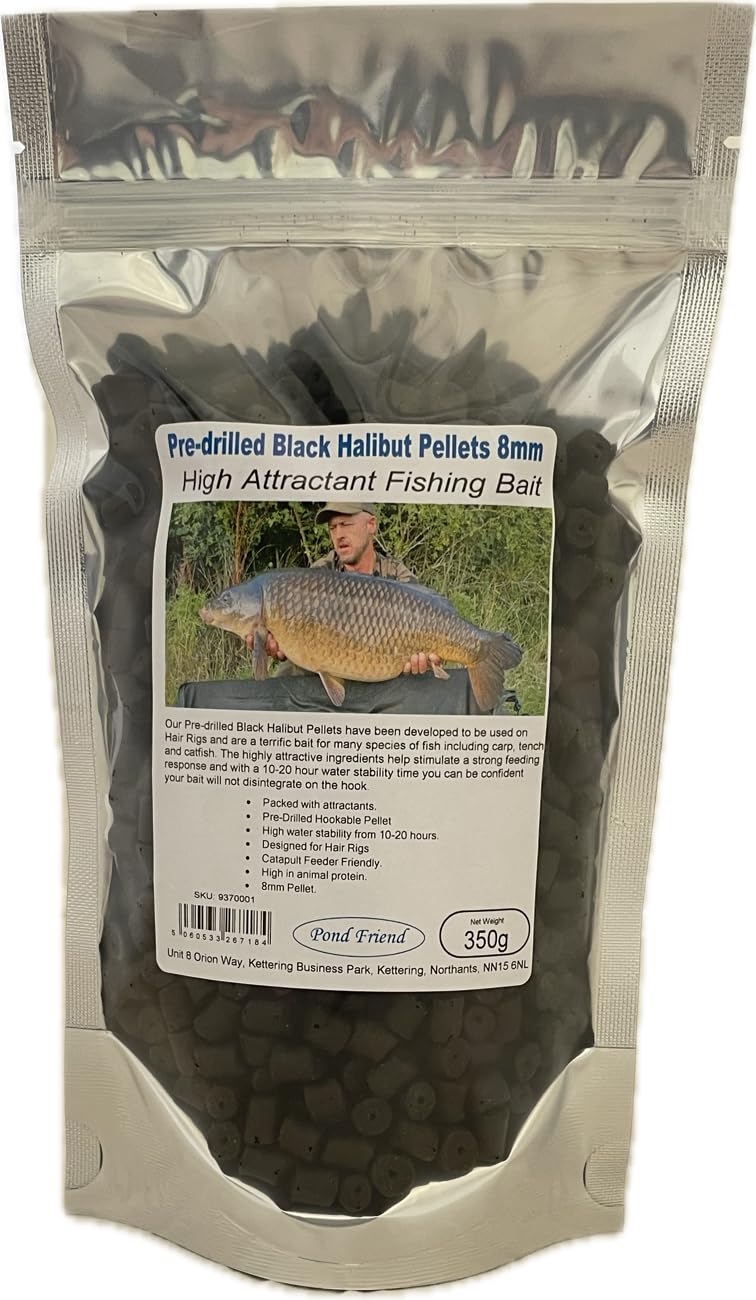 Pond Friend Pre Drilled Black Halibut Carp Fishing Bait 8mm 350g