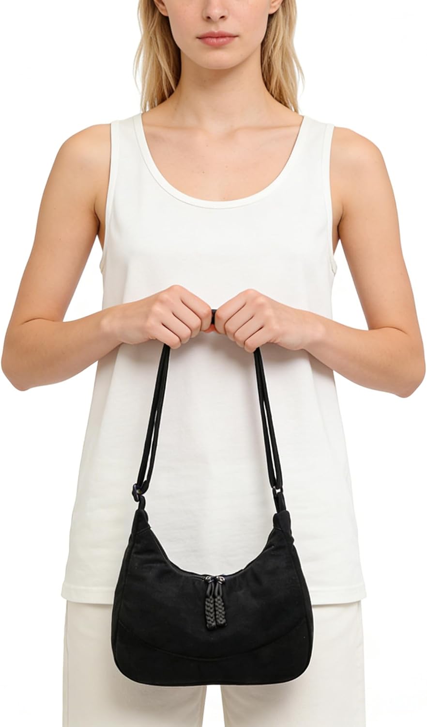 Shoulder Bag for Women,Ultra Soft Foldable Vegan Leather Crossbody Bag,Stylish Slouchy Tote Purses Hobo Handbag - Image 5