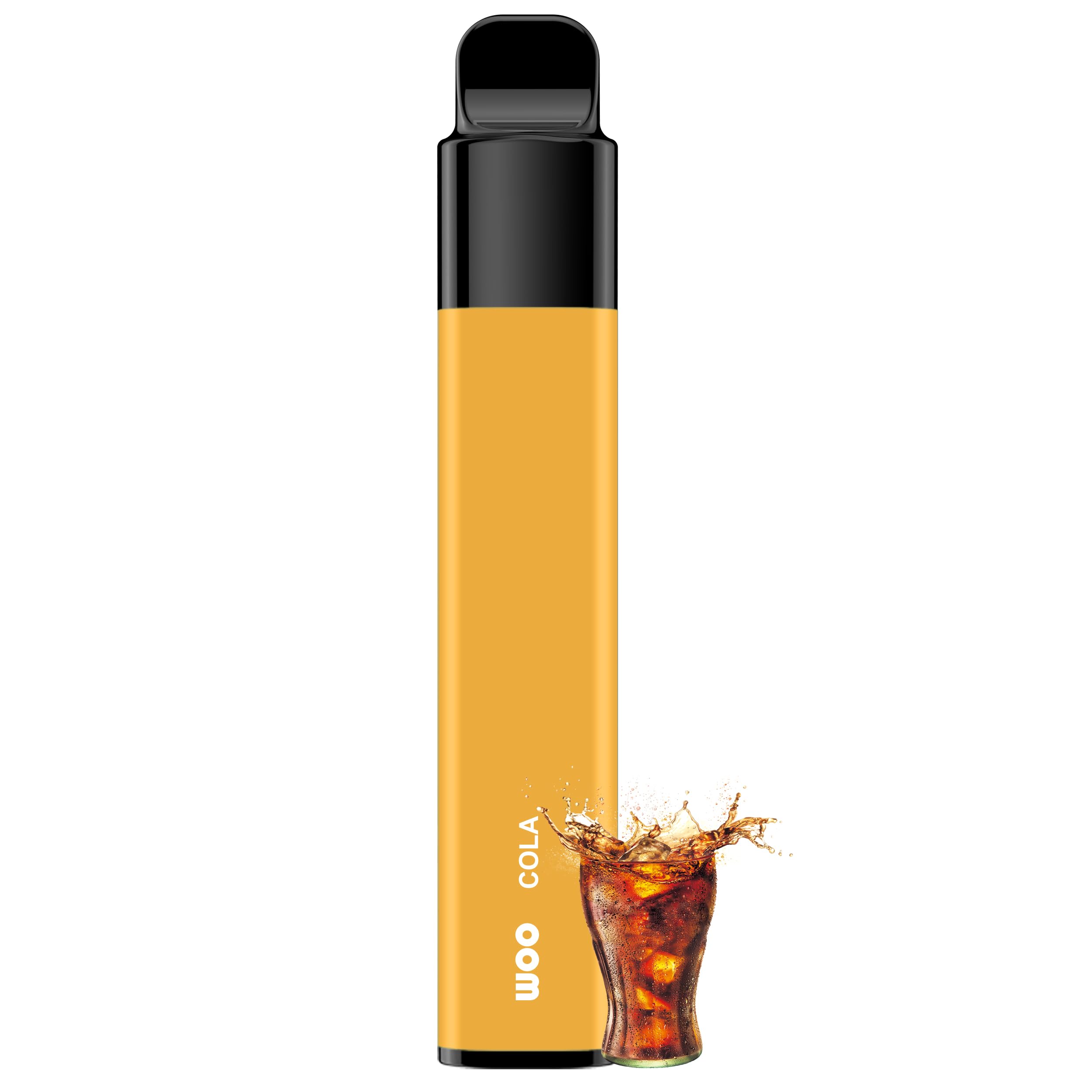 WOO 電子タバコ 使い捨て VAPE シーシャ ベイプ 1本入り 爆煙 持ち運び 大容量 水蒸気タバコ ニコチンなし タールなし 禁煙補助に最適 コーラ