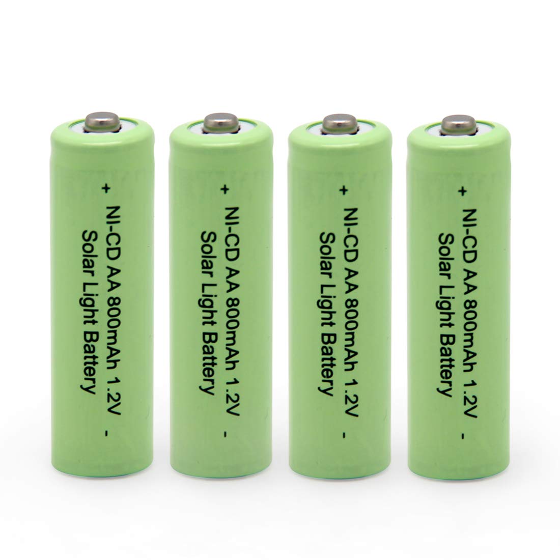 Solar Lights Batteries AA 800mah 1.2V NiCD Rechargeable AA Solar Battery for Outdoor Solar Lights, Battery String Lights, TV Remotes, Wireless Mouses, Radio, Flashlight (4 Pack)