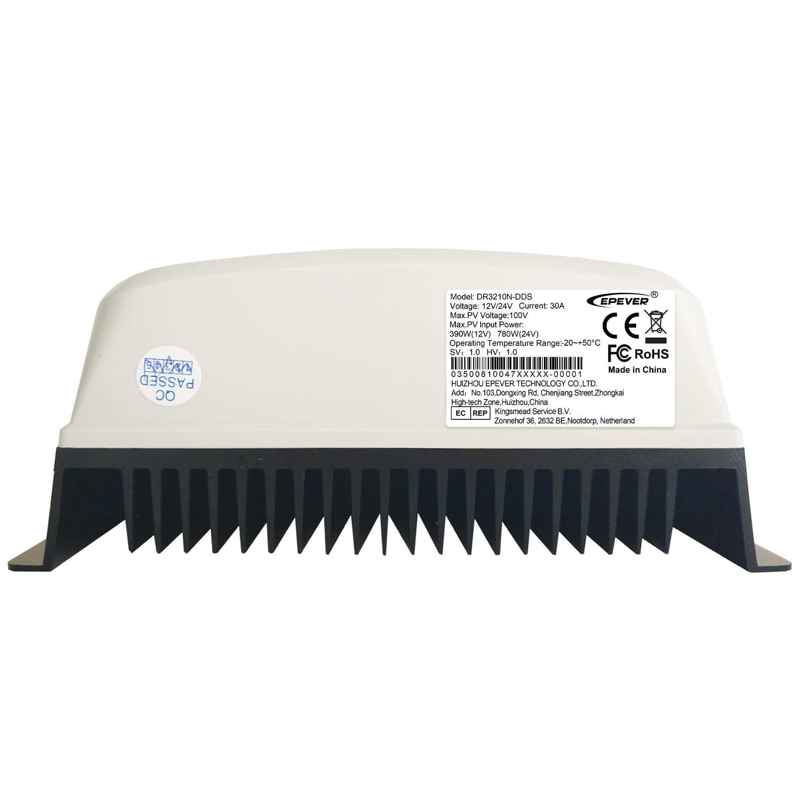 EPEVER® MPPT DuoRacer 30 A regolatore di carica solare DR3210N per 2 batterie, 12 V/24 V, per auto, PV 100 V (DR3210N)