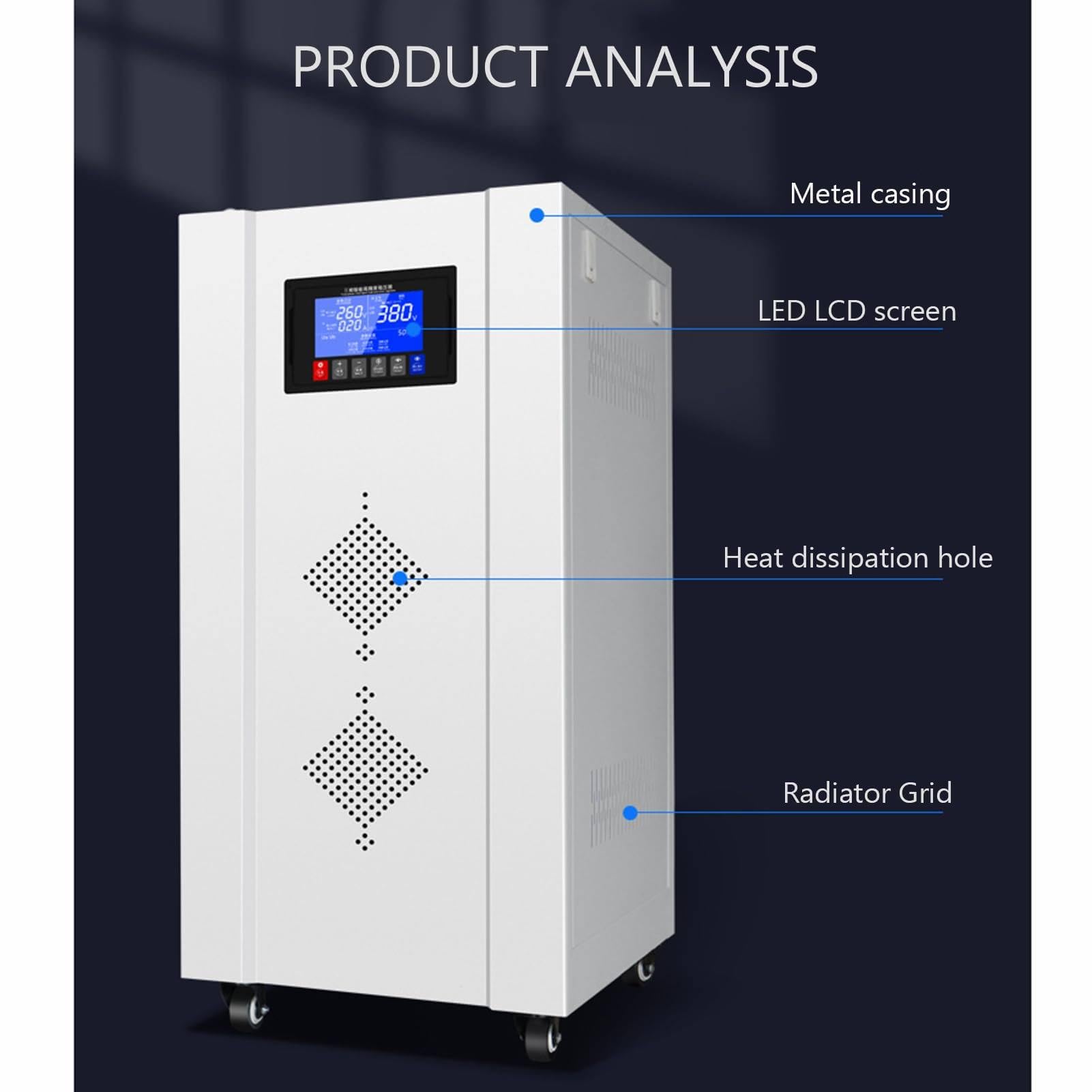 Regulador De Voltaje Automático De Alta Potencia Trifásico, Fuente De Alimentación De Alta Precisión Adecuada, Estabilizador De Voltaje para Instalaciones Industriales,10KVA