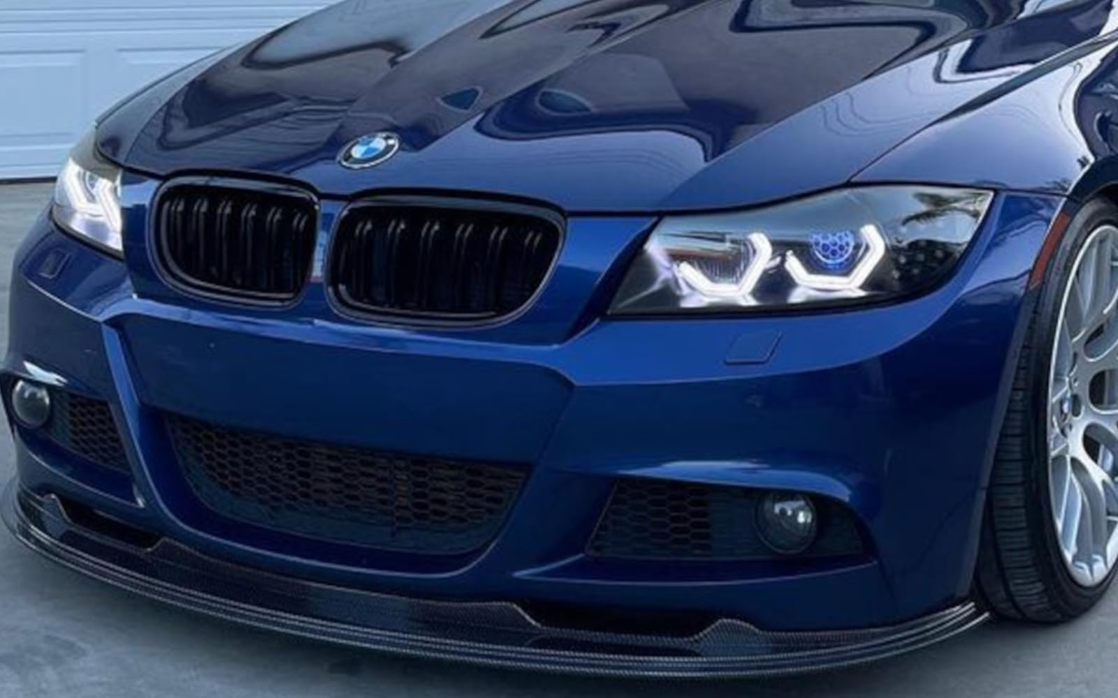 MpTuned E90 E91 LCI Frontstoßstangenspoiler glänzend schwarz 3er LCI 2009 2010 2011 2012 2013 Limousine M Sport