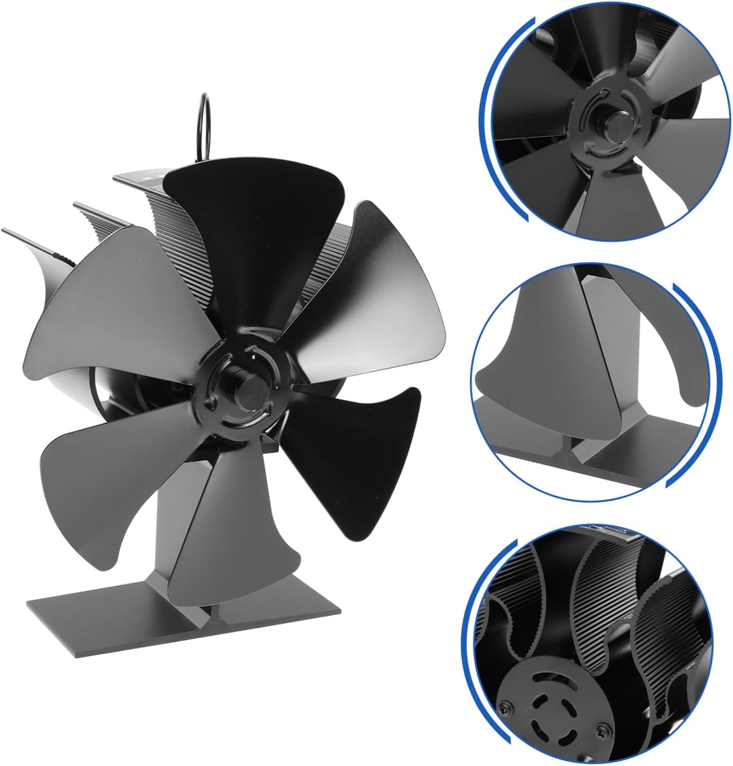 Alipis Heat Powered Log Burner Fan Energy Efficient Stove Fan for Improved Air Circulation and Comfort Your Home Fireplace Pellet Stove No Electricity Required Quiet