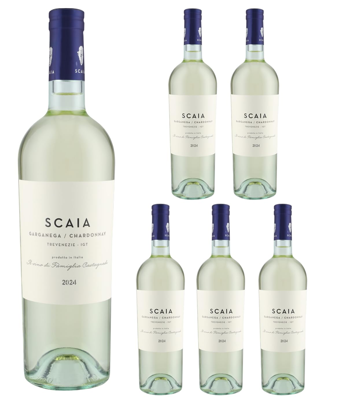 Scaia Bianca IGT 2025 – Weißwein aus Venetien – 6 x 0,75 l – Cuvée aus Garganega & Chardonnay – inklusive Vinizia Weinausgießer – Tenuta Sant’Antonio