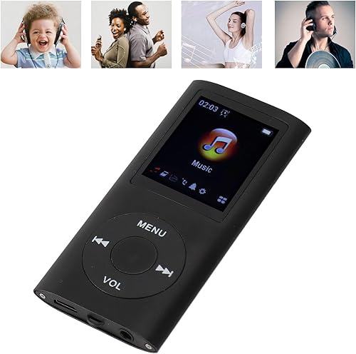 Miniatura 9 de Reproductor de música MP3, pantalla TFT de 1.8 pulgadas, sonido de alta fidelidad, 7 modos de sonido, recargable por USB, fácil control de volumen,