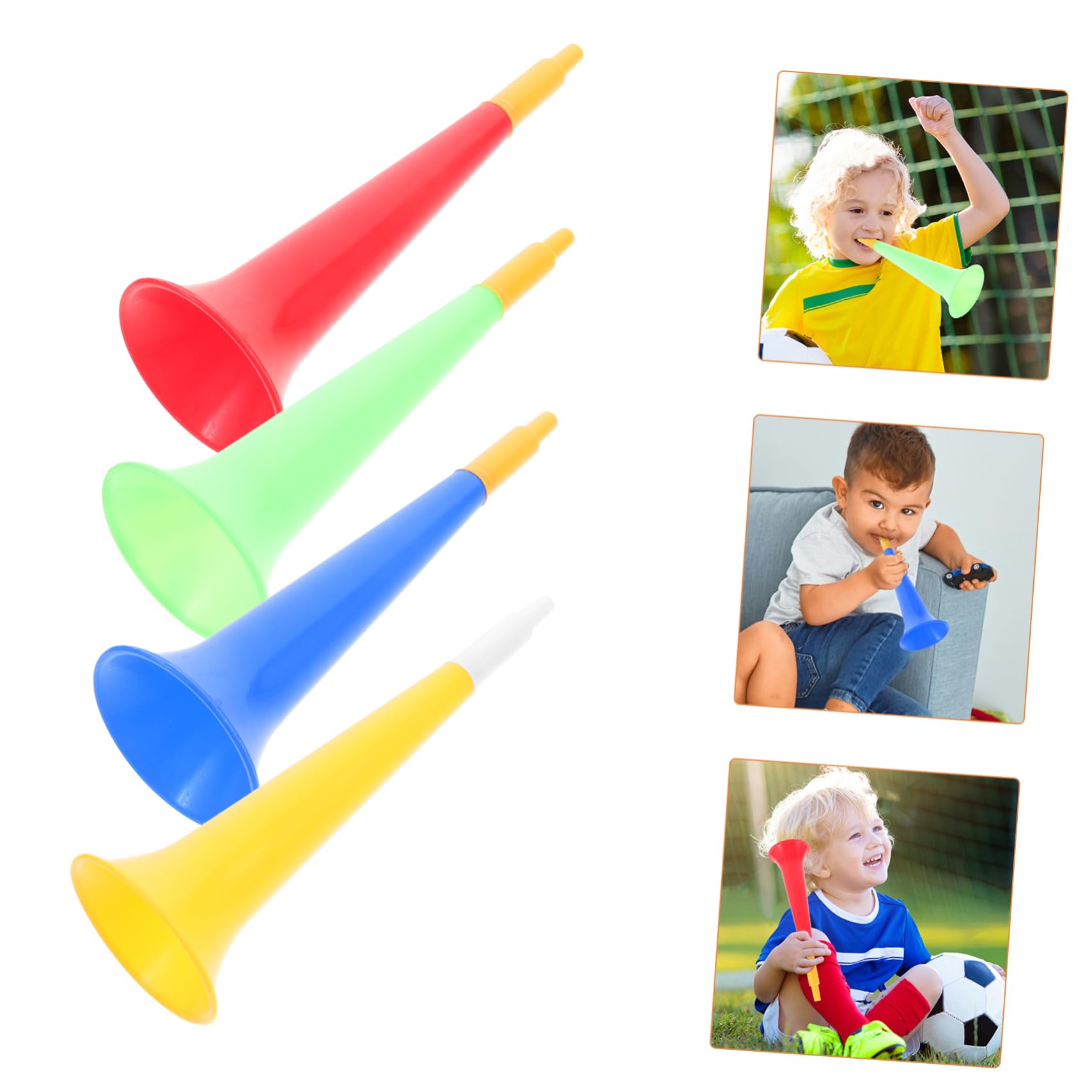 BESPORTBLE 4pcs Soccer Cheer Horns Noise Maker for Parties Sporting Events Outdoor Activities and Celebrations