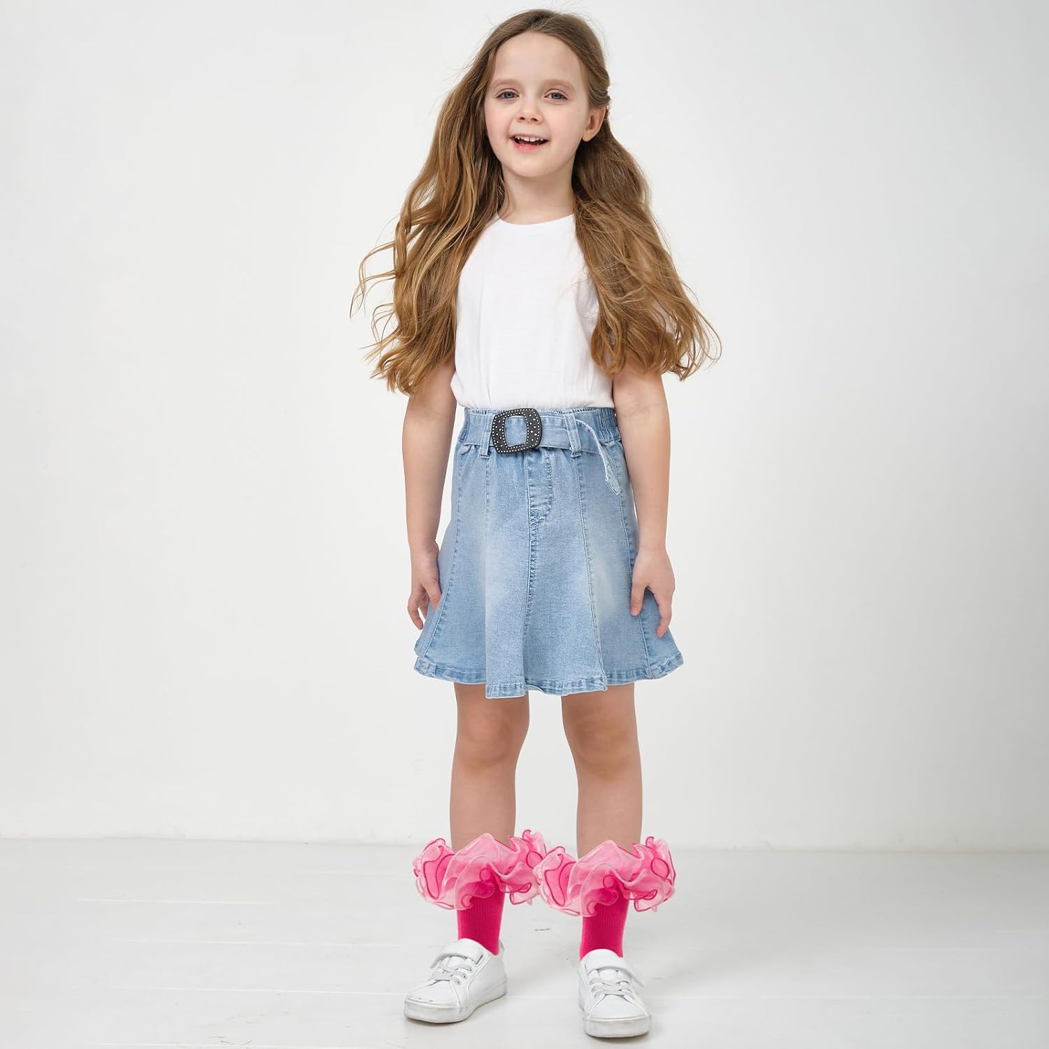 Girls Ruffle Socks Toddler 4-Layer Big Lace Frilly Dress Socks Turn Cuff Fancy Pageant Sock for Baby Girl Little Kids - Image 3