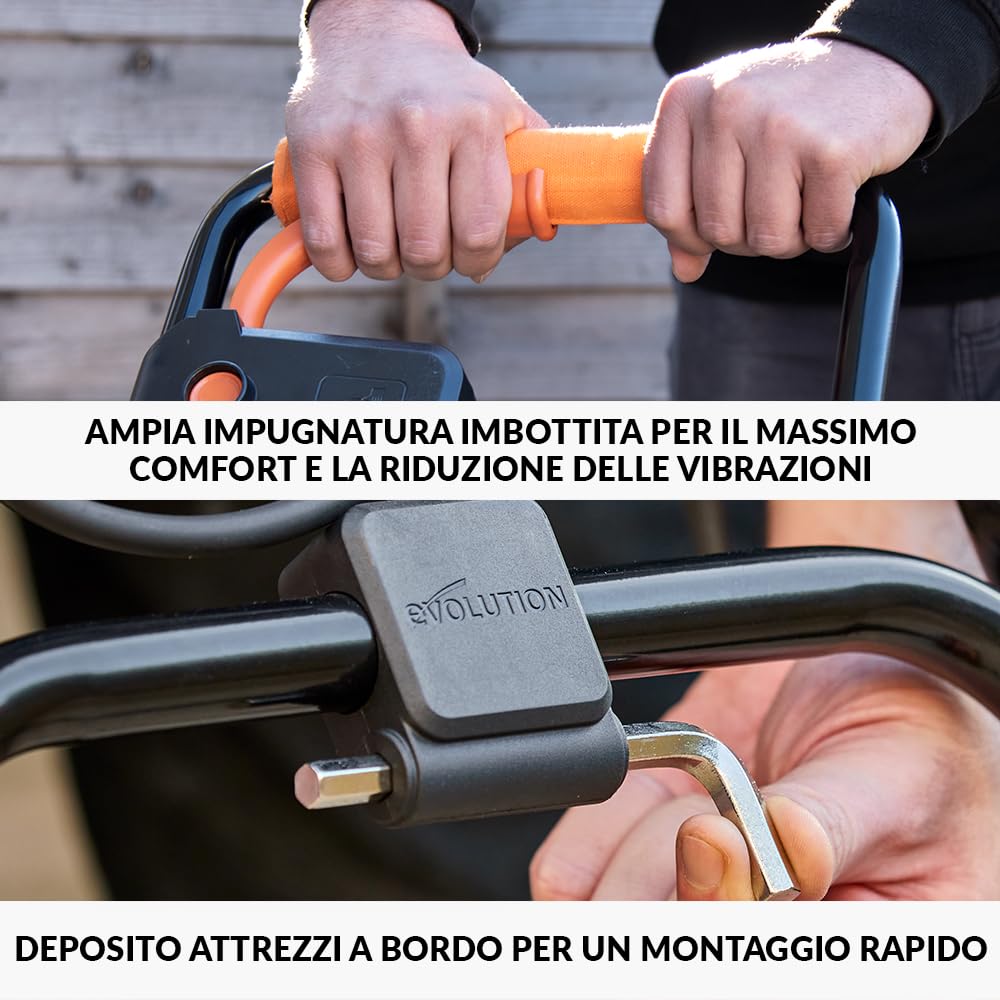 Evolution Power Tools H320-E Hulk Elettro Compattatore Elettrico di Terra Piastra Vibrante Rullo da Giardino, Ideale per la paesaggistica, il livellamento di pavimentazioni, terreni, patio, suolo