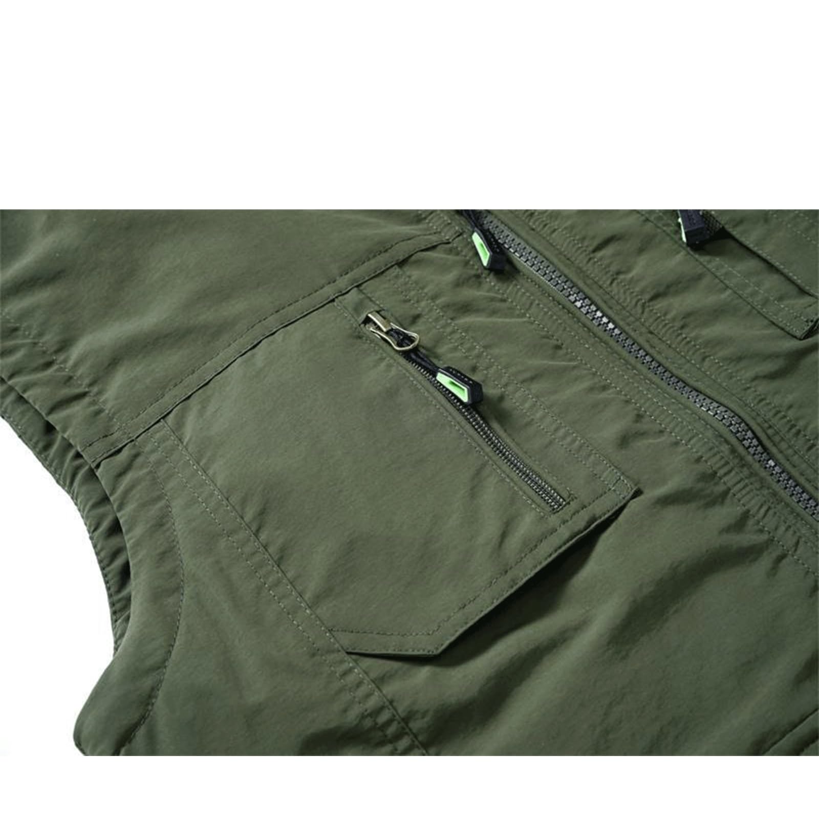 Wygwlg Gilet Da Uomo Active Wear Outdoor, Giacca Senza Maniche Antivento Foderata In Cotone Con Cerniera, Tasche Multiple, Per La Pesca Fotografica Di Viaggio