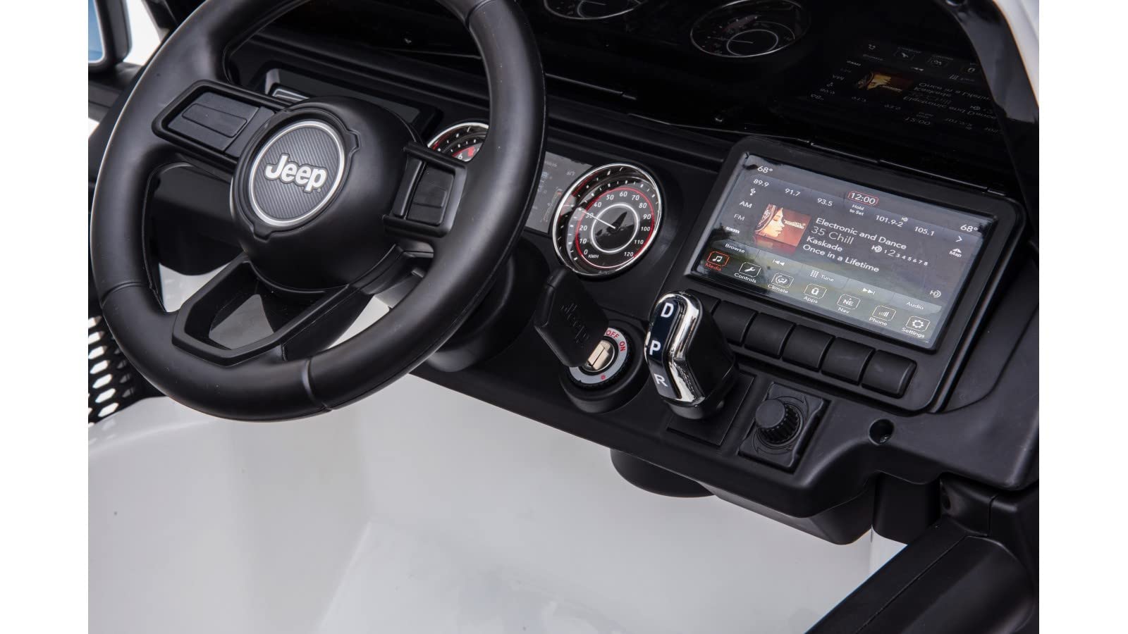Samochód elektryczny dla dzieci Jeep Wrangler Rubicon Full Optional elektryczny samochód dziecięcy pilot zdalnego sterowania 2-osobowa skórzane siedzenie otwierane drzwi podwójny silnik elektryczny 12