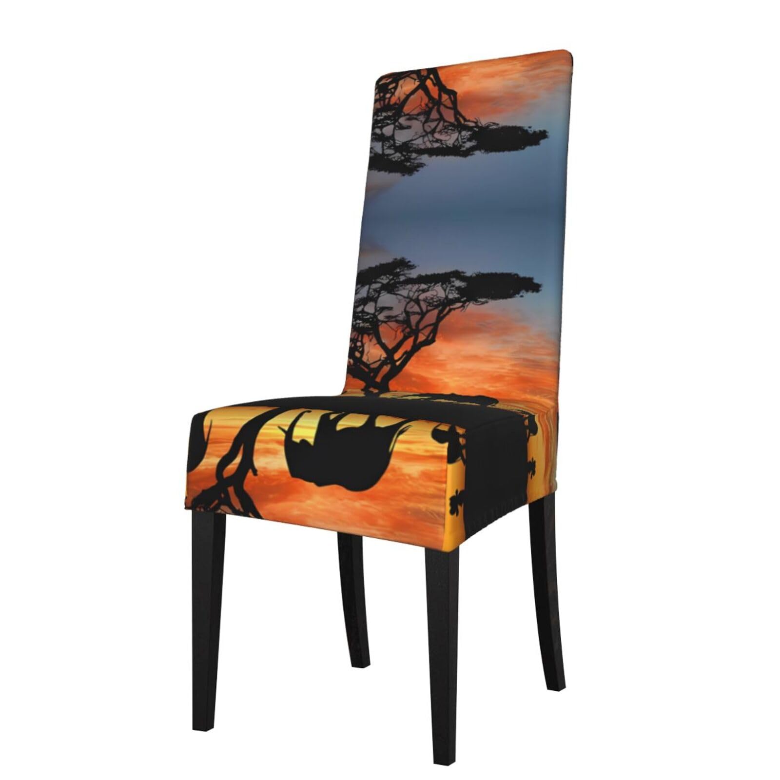YYHHAOFA African Elephant Prints Protection Cover for Dining Chair - Stretch Slipcovers, Easy Refresh for Your Dining Room & Event Decor
