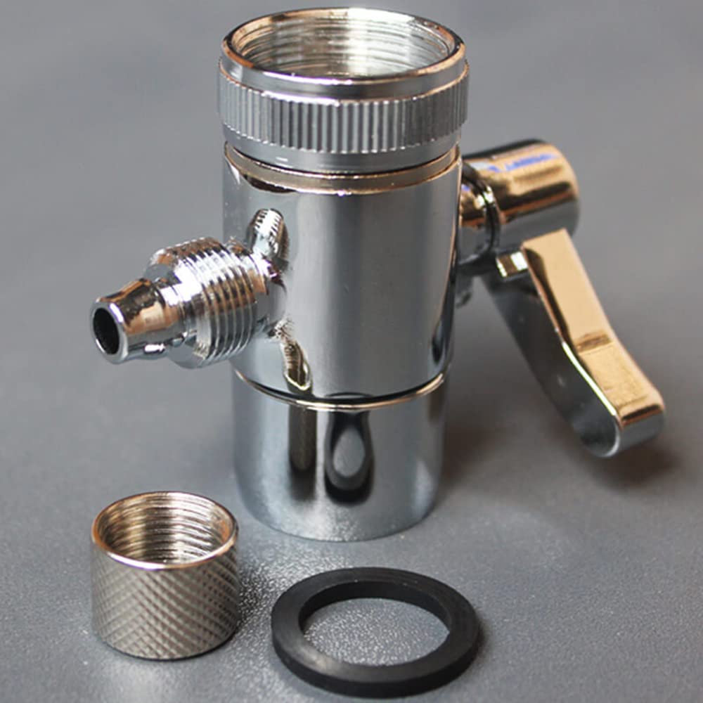 PAROAD 1-Way 3/8 Inch OD Chrome Plated Tap Diverter Valve for Worktop Water Filter Water Purifier, RO Reverse Osmosis Filter - Image 2