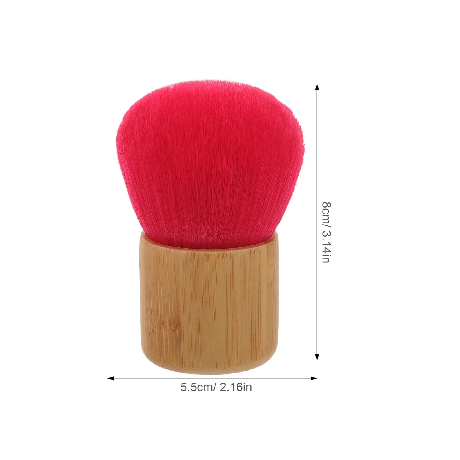 Baluue Travel-ready Makeup Brush Blush Brush for Powder Foundation Portable Face Powder Brush Soft Faux Fiber Bristles for On-the-go