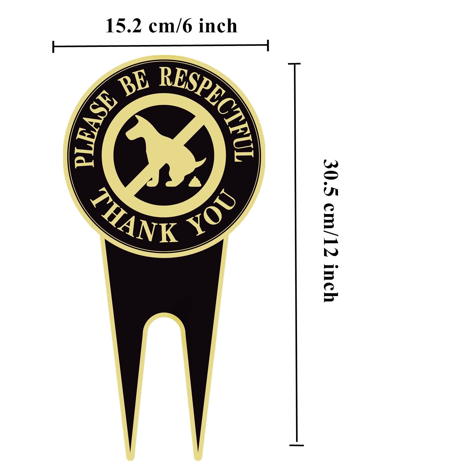 HEIOKEY 2er-Set Hundeschilder Mit Pfahl – „Bitte Respektvoll Sein“ & „Kein Hundekot“ – Doppelseitig, 30,5x16,5 Cm Aluminium – Wetterfest Für Garten, Rasen & Grundstück