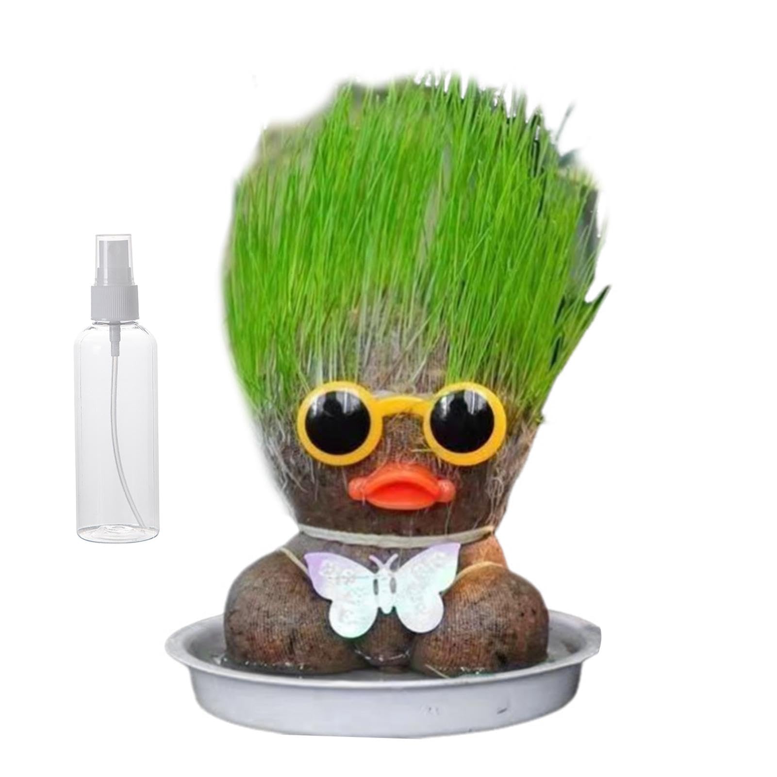 MXYZQDE – Tête D’herbe (poupée à Gazon) – Pot De Fleurs Rigolo à Faire Pousser – Pour Enfant, Jardin, Déco, Cadeau Fête Des Mères, Anniversaire