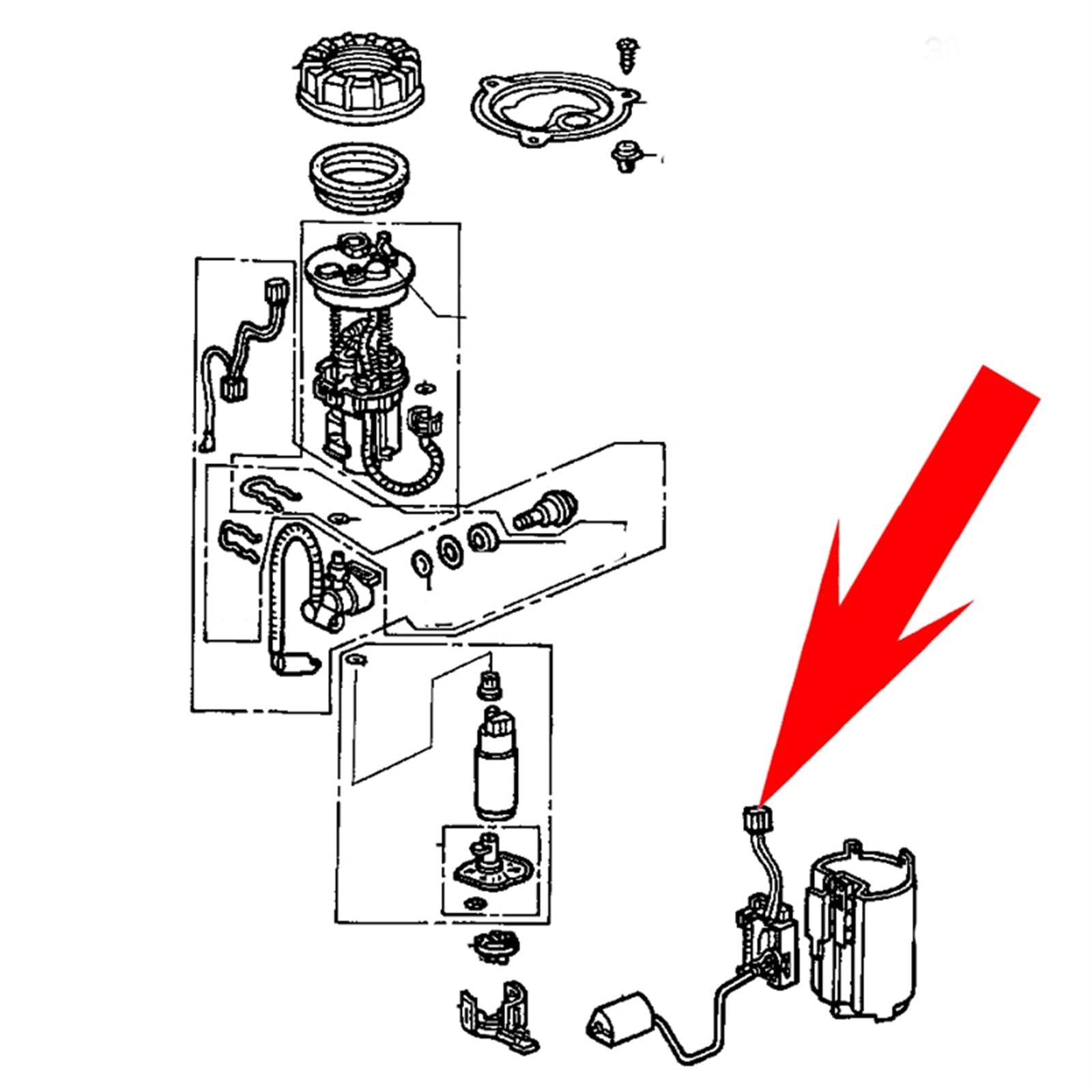 Capteur de niveau de carburant Capteur de jauge de carburant, for CRV/RE2/RE4 2007-2011 OE 17708-SWA-T00 17048-SWE-T00 Capteur de niveau de carburant