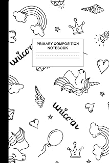 Primary Composition Notebook: Writing Journal for Grades K-2 Handwriting Practice Paper Sheets - Gorgeous Unicorn School Supplies for Girls, Kids and ... 1st and 2nd Grade Workbook and Activity Book