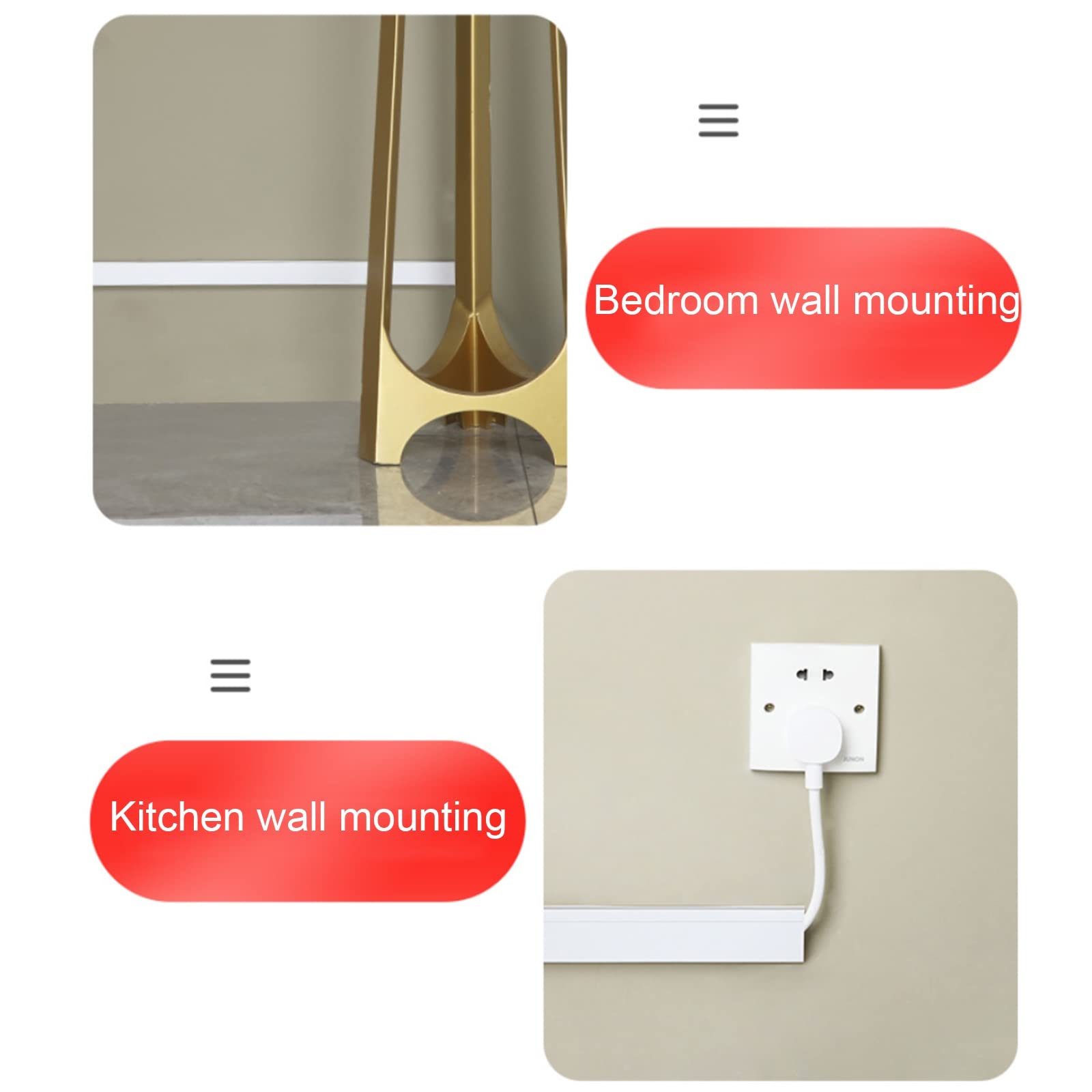 Kabelkanal Selbstklebender Kabelkanal, weiß, mehrere Größen