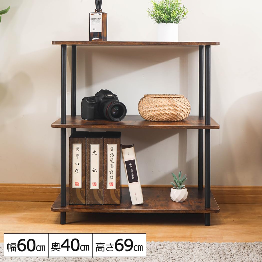 Amazon｜BAOYOUNI ラック オープンシェルフ 木製ラック 収納ラック
