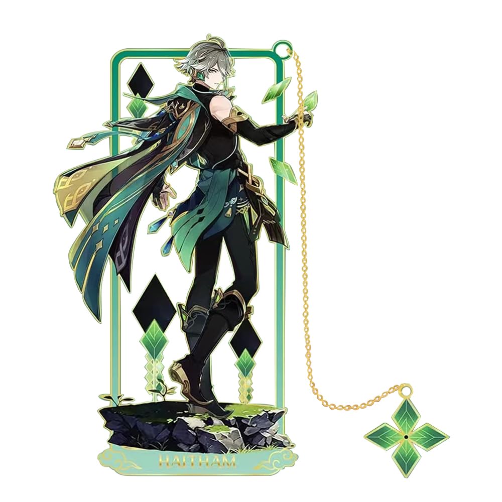 Genshin Impact Metal Bookmark Anime Figure Bookmark Great Gift for Game Fans, Reader, Friends or Teachers, Alhaitham