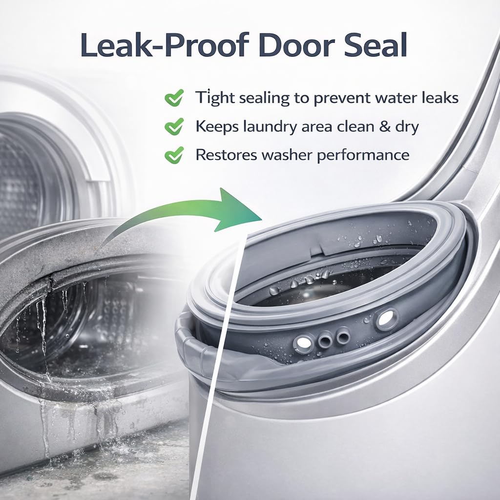 MDS47123608 WM8100HVA Washer Door Boot Gasket Seal Parts Compatible with LG Kenmore Washing Machine WM8000HVA/HWA, WM4070HVA/HWA,WM4270HWA