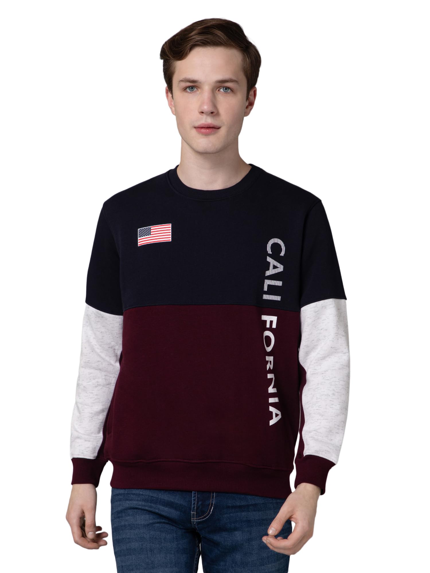 cantabil Men Dark Pink Full Sleeves Casual Sweatshirt (P_MSWS00150)-picture-30