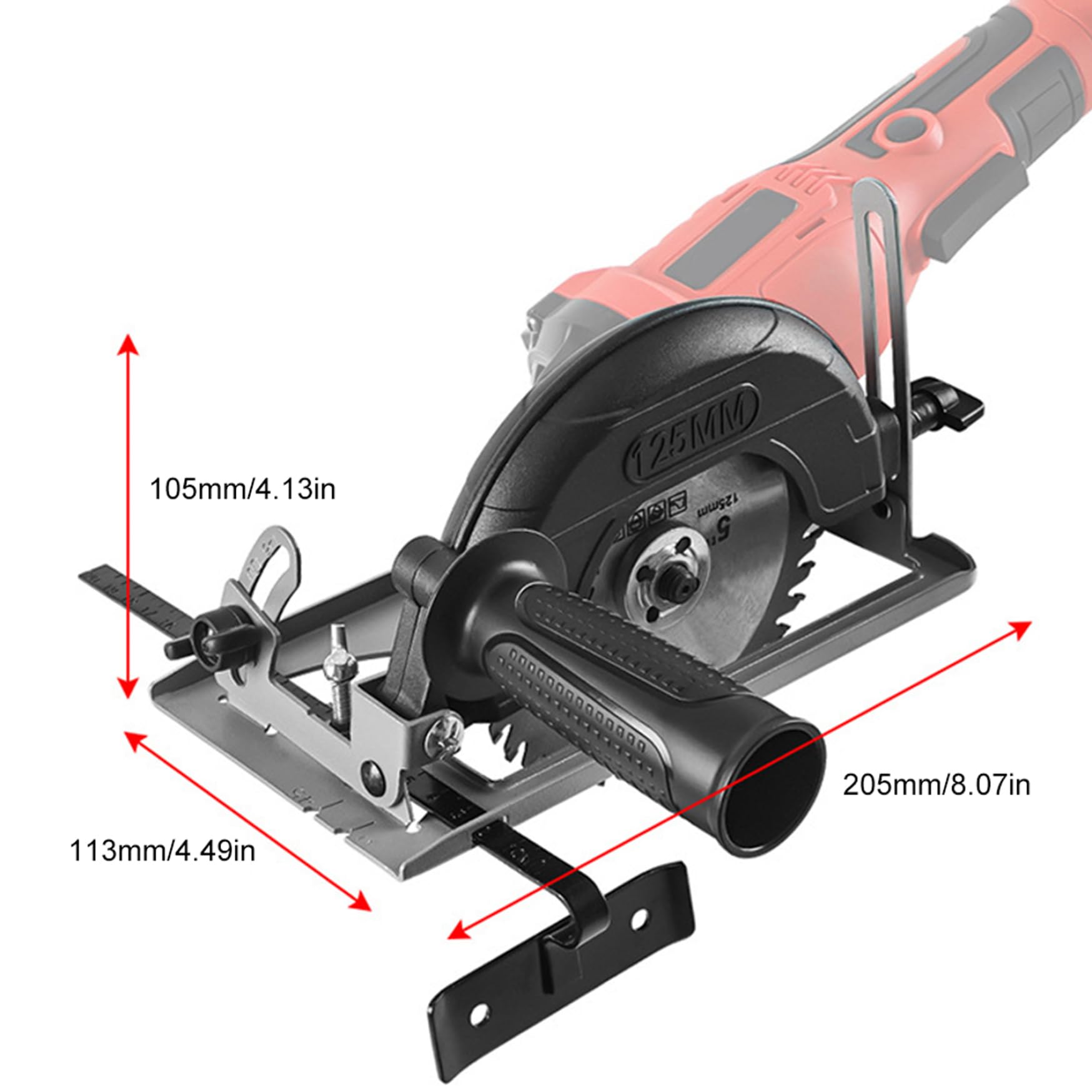 Soporte de corte para amoladora angular ajustable 45 grados con guía base