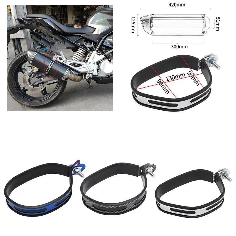 エキゾーストマフラーチップ 10CM/11CM オートバイ排気管固定リング