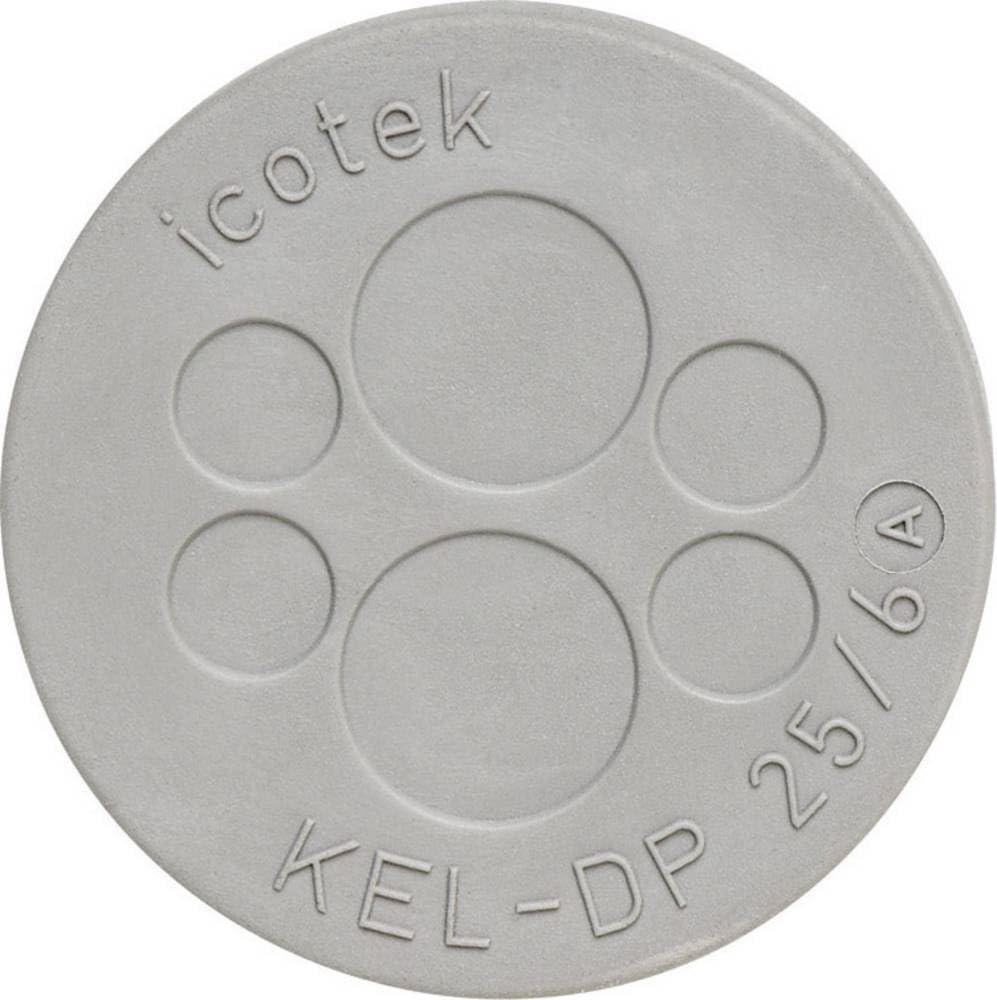 IcotekKEL-DP 50/35 Cable grommet plate Clamp-Ø (max.) 5.2 mm Elastomer Grey 1 pc(s)