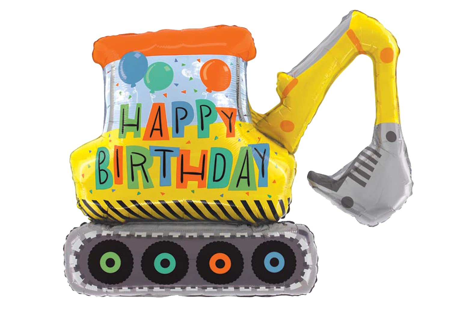 Happy Birthday Construction Excavator Jumbo 31" Foil Party Balloon