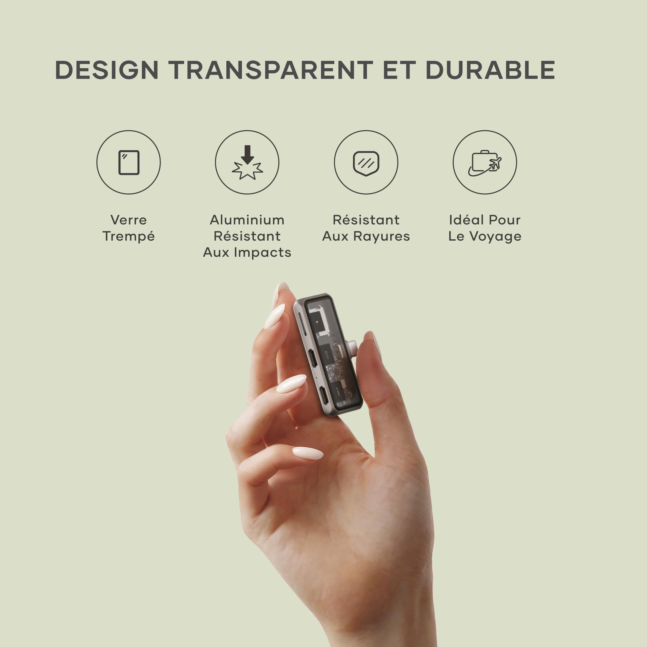 SATECHI Mobile Hub USB C 3 en 1 avec Lecteur MicroSD, HDMI, 100W, 10Gbps