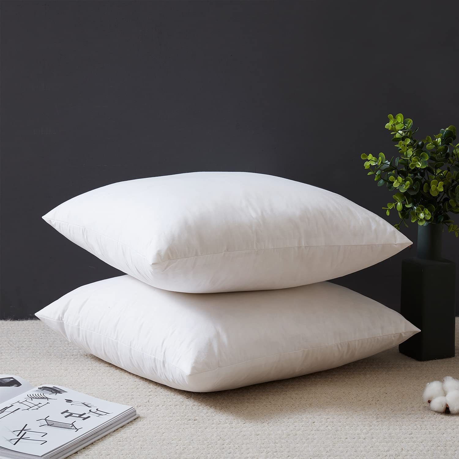 HFI UrbanArts Comfort Polyester Fiber Cushion Fillers - Pack of 2 Pcs, 16 x 16 Inches, 40 x 40 Cms, White (B09Z871192) Amazon Price History, Amazon Price Tracker