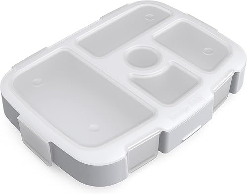 Bentgo® Kids Prints Bandeja con Cubierta Transparente - Reutilizable, Sin BPA, Recipiente de Preparación de Comidas de 5 Compartimentos con Control