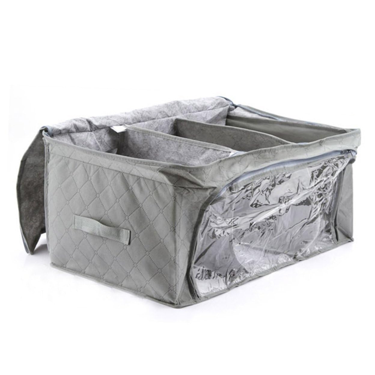 Organisateur textile gris en tissu non tissé de bambou durable et épuré