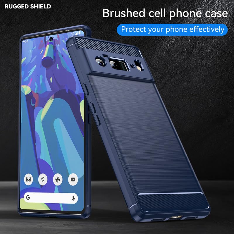 Image of Hybrid Carbon Fiber Back Case for Google Pixel 6 Pro (Blue)