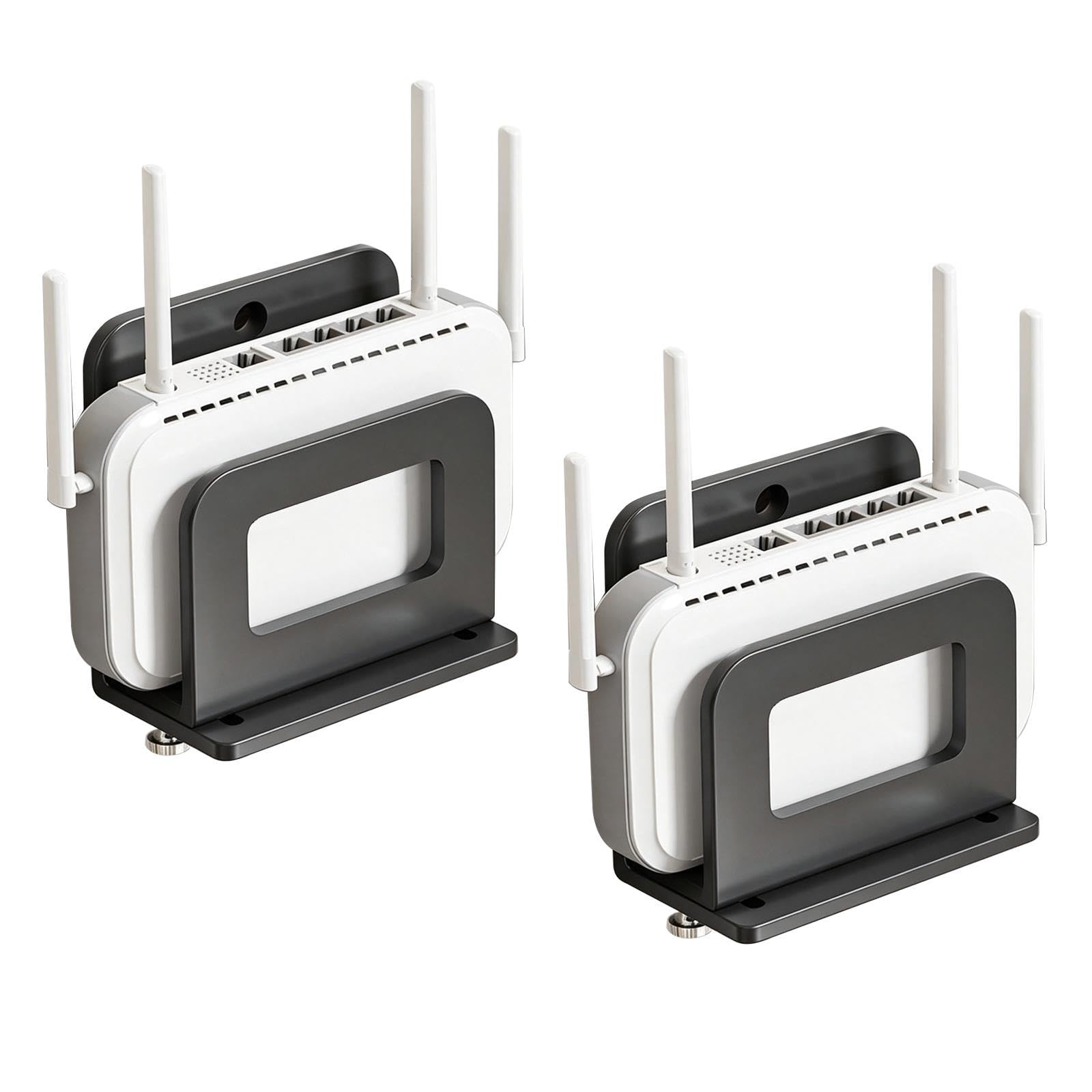 2 Sztuki Szafka na Router i Skrzynka na WiFi Ścienna Regulowana Półka Dom