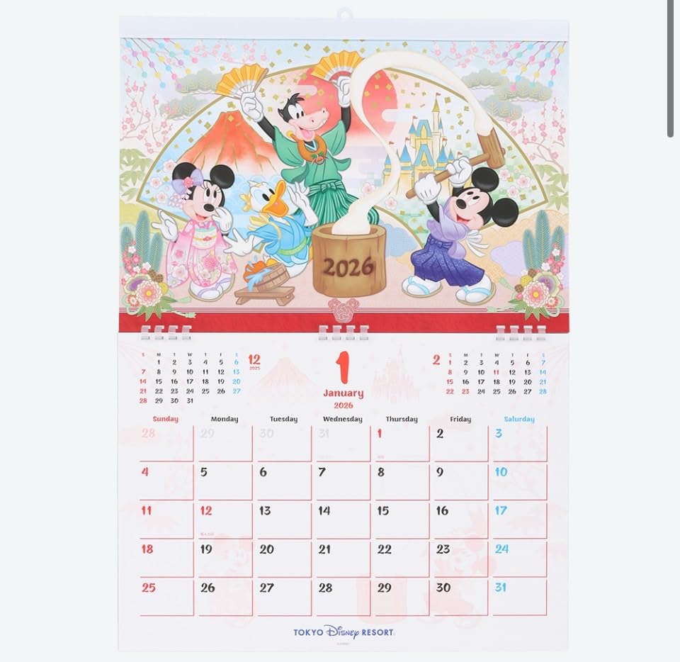 【2026年】壁掛けカレンダー♡ミッキー＆フレンズ　TDR限定 公式】ディズニーストア.jp | ミッキー＆フレンズ 壁掛け