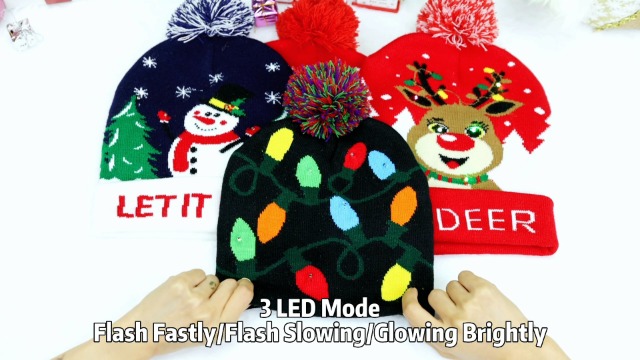 Amazon.com: MGparty 4 Pack Christmas LED Light-up Knitted 