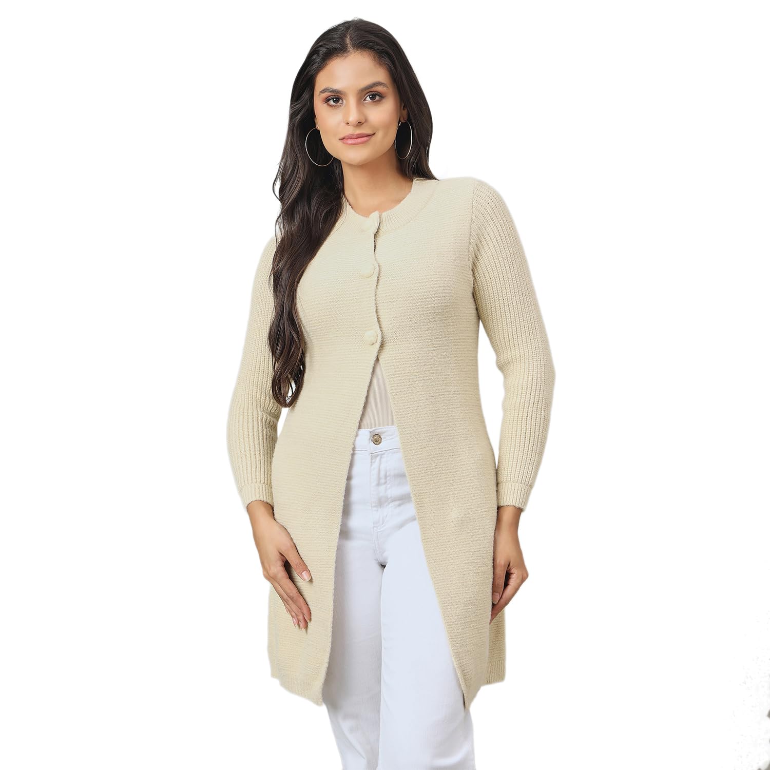 duke Women's Acrylic Blend Modern Cardigan Sweater-picture-38