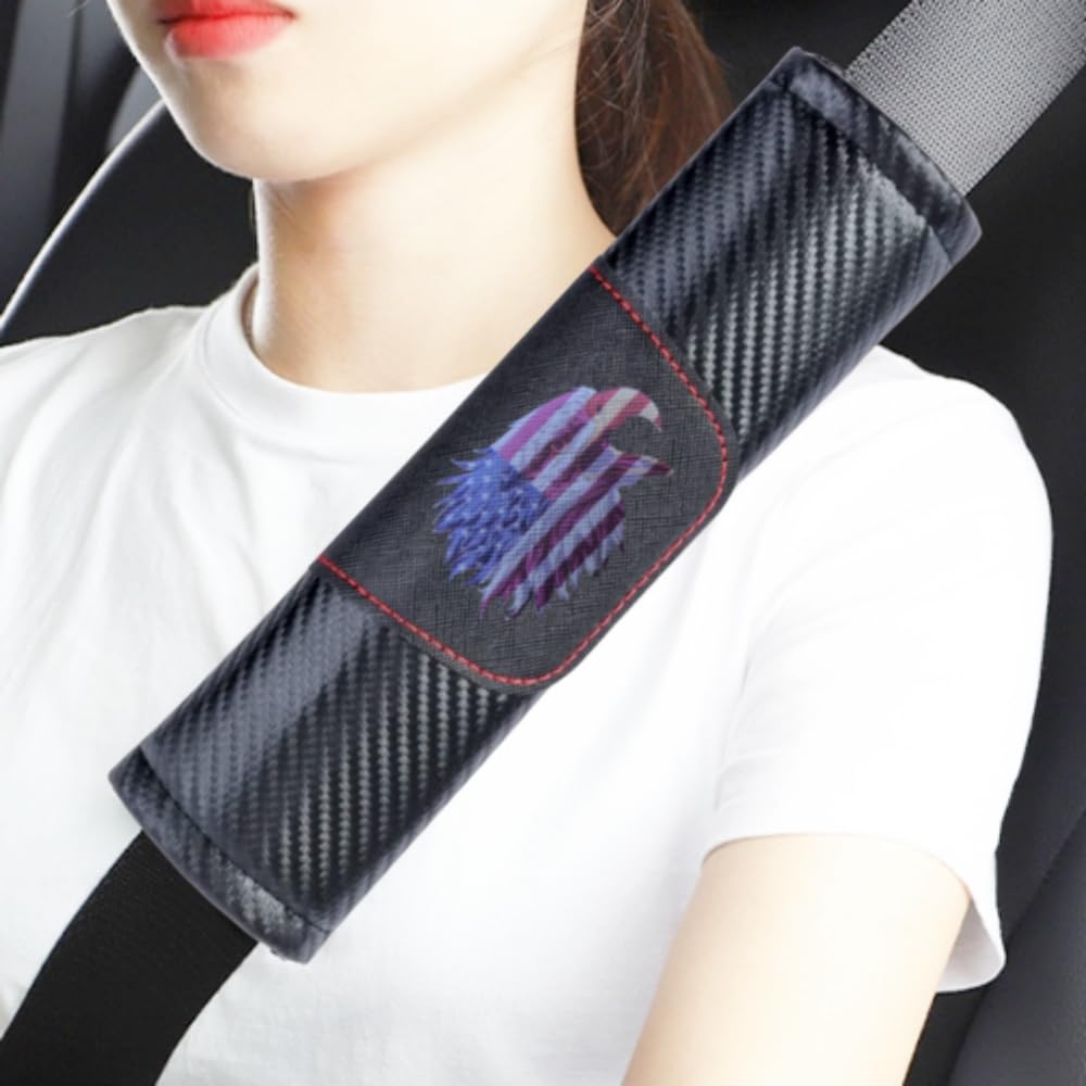 2 Pack Soft Seat Belt Covers - Shoulder Pads For Comfort, Neck Protection, American Flag & Camo Design - View #13
