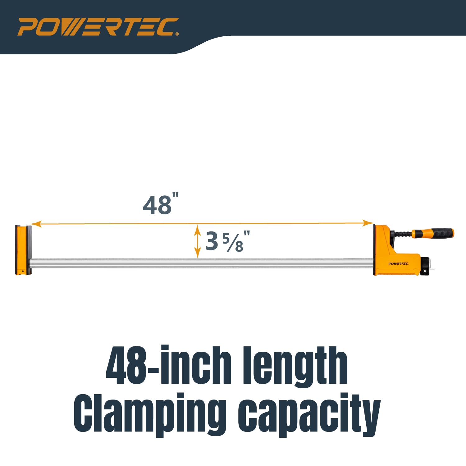 POWERTEC 71602 48-Inch Parallel Clamps For Woodworking | 90 Degree Heavy Duty... For Sale Online - View #10