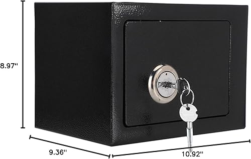 Miniatura 9 de Sonew Caja fuerte de alta seguridad con llave para almacenamiento de dinero en efectivo en el hogar y la oficina, construcción de acero sólido para