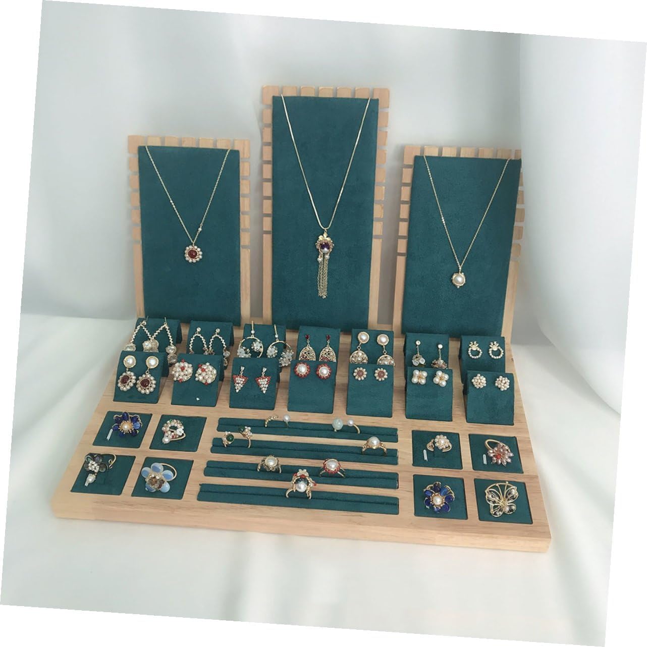 Alipis Jewelry Organizer Earring Display Rack with Desktop Jewelry Holder for Earrings and Necklaces for Home and Boutique Use