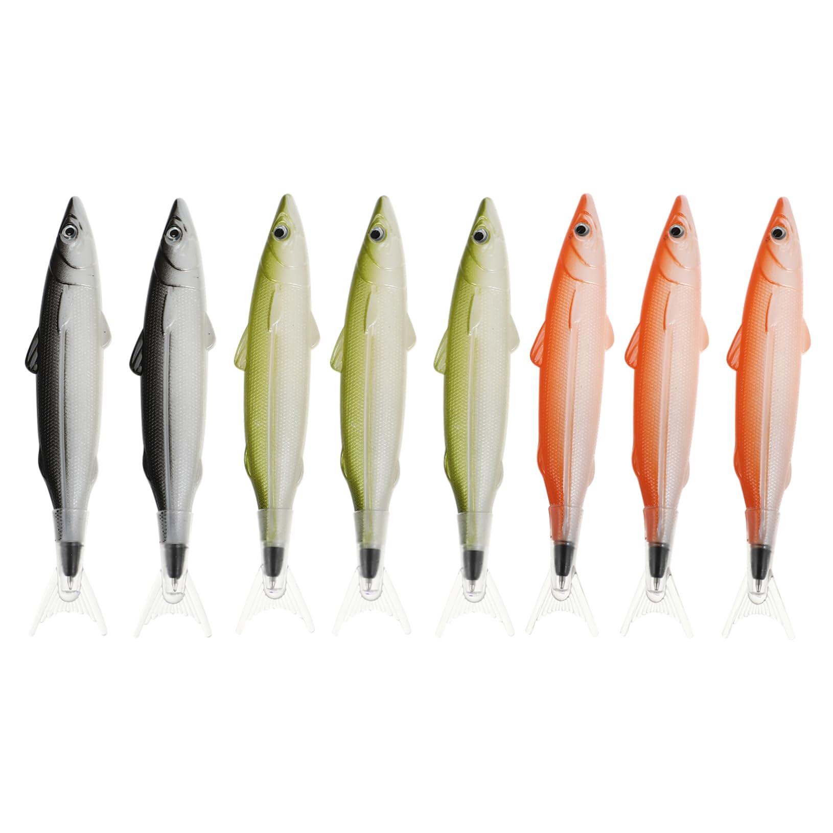 Amazon.co.jp: SUPVOX 8個 サインペン 魚の形をしたボールペン 噴水の 