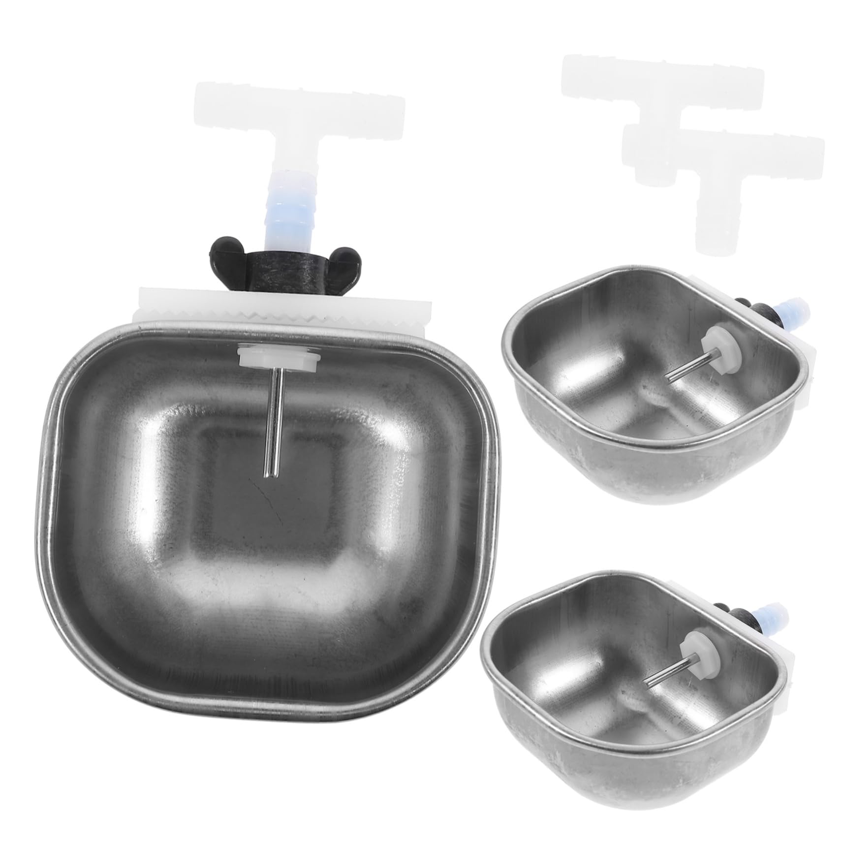 INOOMP 6pezzi Ciotola Per Inossidabile Per Conigli Bevitore Per Piccole Creature Facile e Installare Design Antisgocciolamento Accessorio Per Domestici
