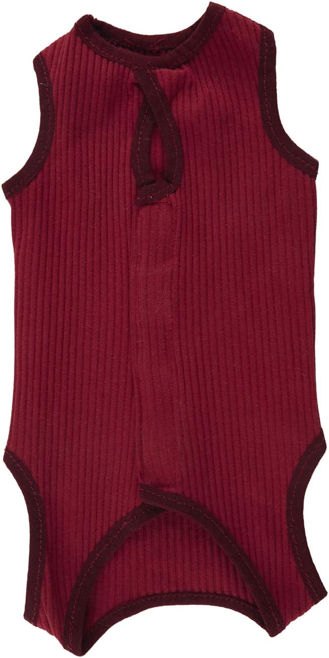 Pet Cat Recovery Suit Shirt Clothes,Collar Alternative for Cats,Burgundy Red Large