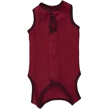 Lanyarco Pet Cat Recovery Suit Shirt Clothes,Collar Alternative for Cats,Burgundy Red Large