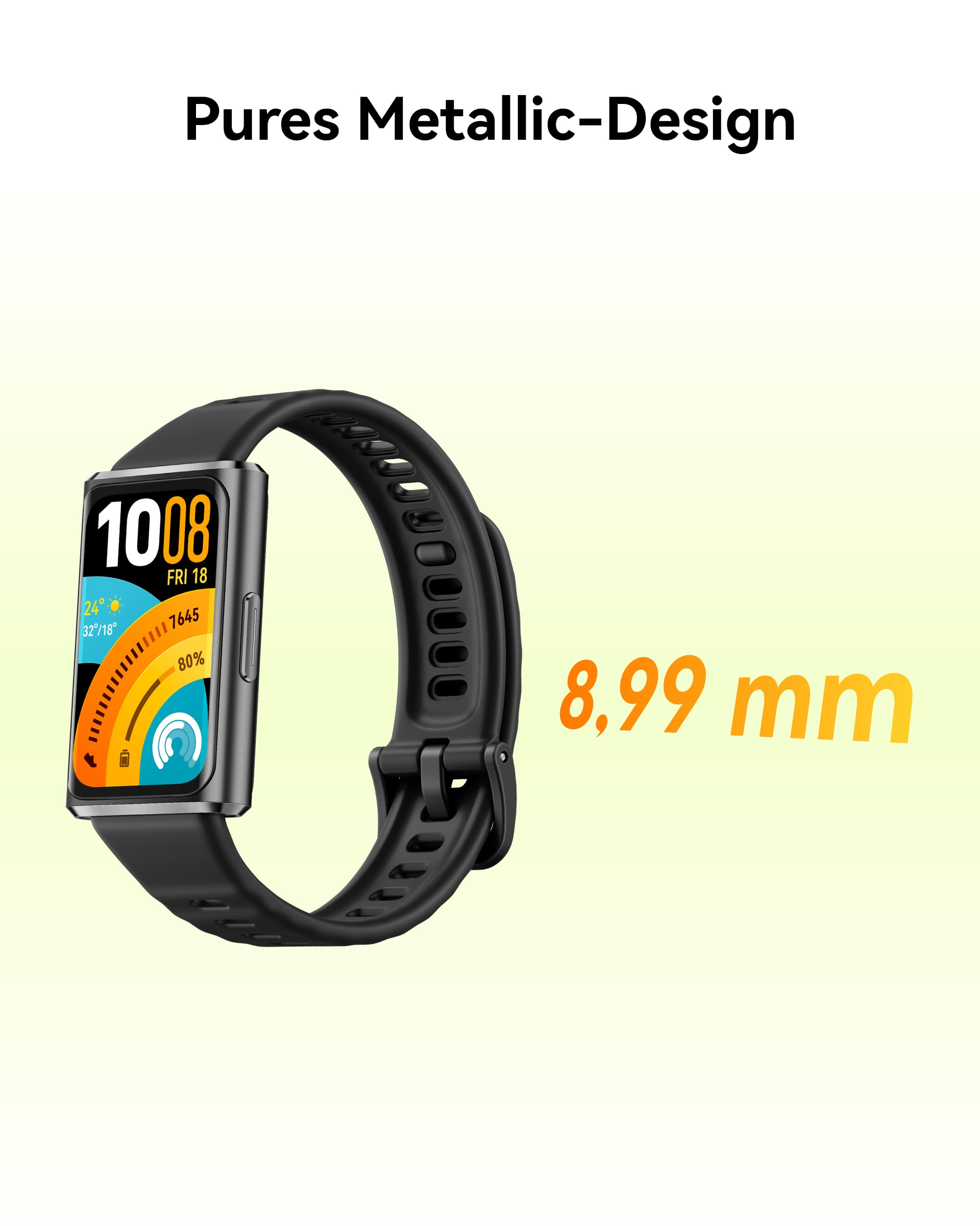 HUAWEI Band 11 Pro Smartwatch, Autonomes GPS Fitness Tracker, 1,62″ AMOLED 2000 Nits, Herzfrequenz- & Schlaftracking, SpO2, 5 ATM, Legierungsgehäuse, Schwarz